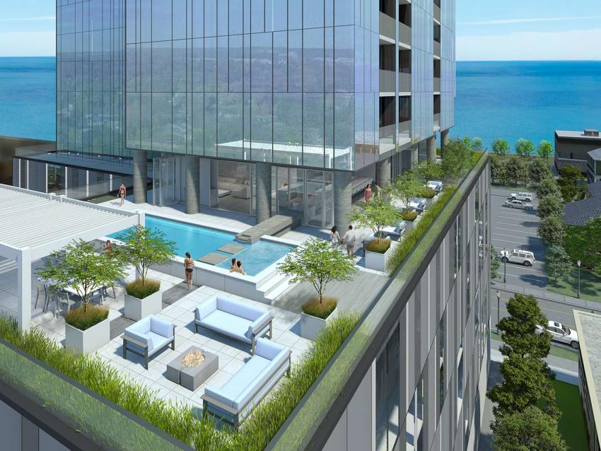 Soak in the everchanging blue vistas and refreshing breezes from a Lounge beside the statement-making pool atop the 4th floor terrace 