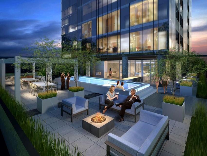 The 20th floor Sky Lounge including a Swimming Pool, Whirlpool and uber-stylish lounging, maximize the gorgeous lake views