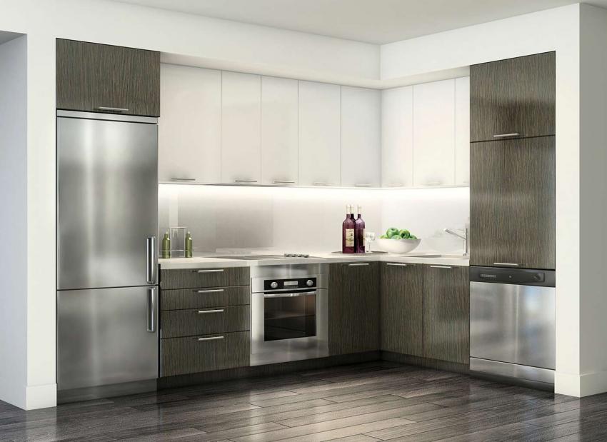 A typical kitchen includes premium stainless steel appliances 