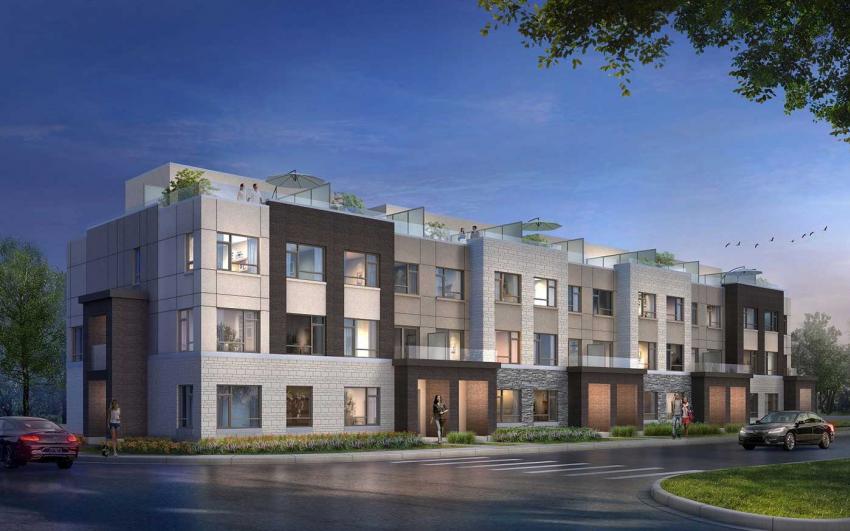 Milan Collection at Stationwest - Rear Lane Townhomes featuring 2 car garages and rooftop terraces
